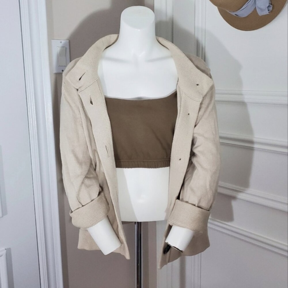BANANA REPUBLIC Pre-Vintage Cotton Mock Neck Cardigan
